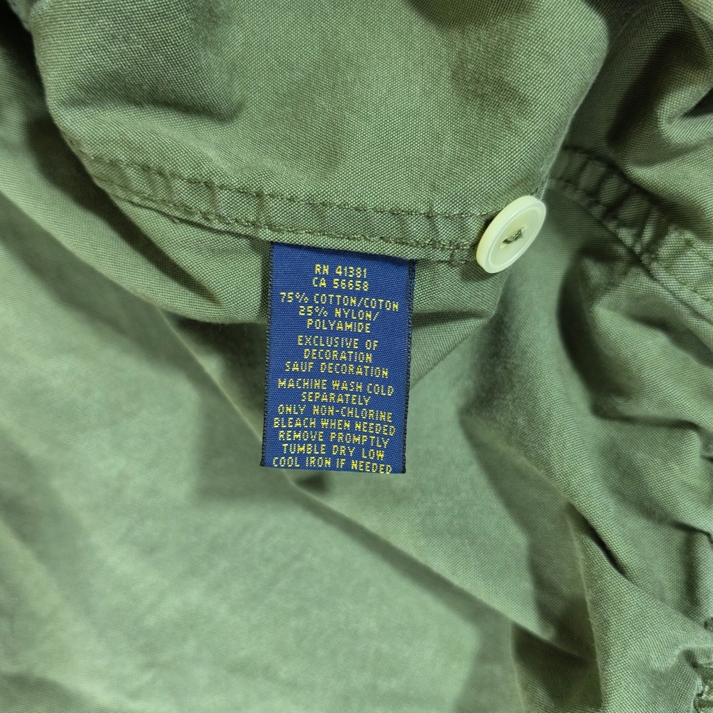 Polo Ralph Lauren Womens Olive Green Hooded Windbreaker Jacket Size Medium - Picture 6 of 8